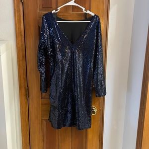 NWT Blue sequin Dress Large